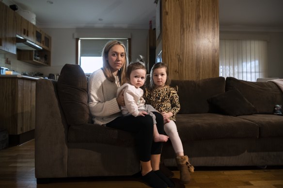 Sharaya Matson with her children.