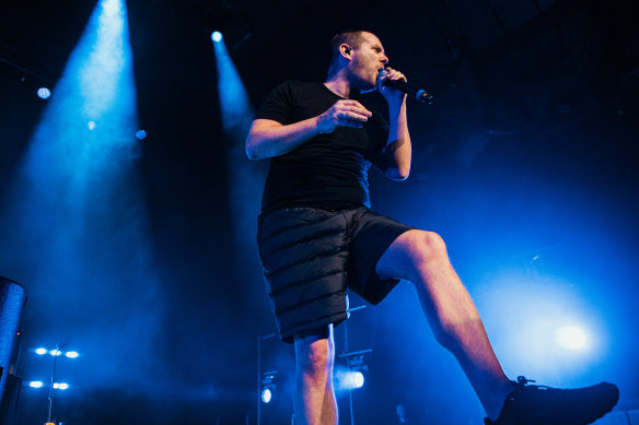 The Streets’ Mike Skinner constantly walked among, and crowd-surfed over, his audience.