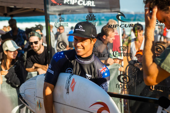 Morgan Cibilic after a heat at Narrabeen.