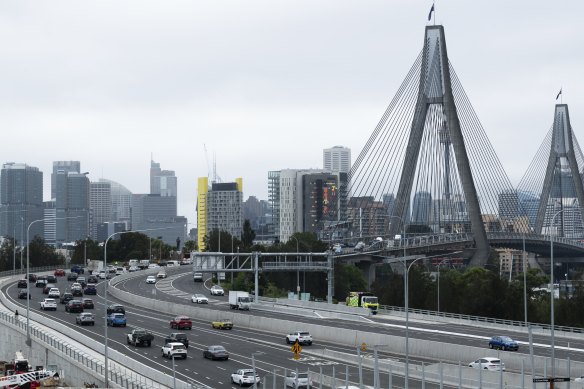 Moveable lanes were planned for the Anzac Bridge but later shelved.