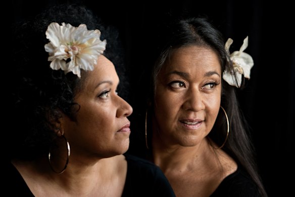 A younger Vika and Linda Bull. “As the eldest, Vika called the shots,” recalls Linda. “But she always looked out for me.”