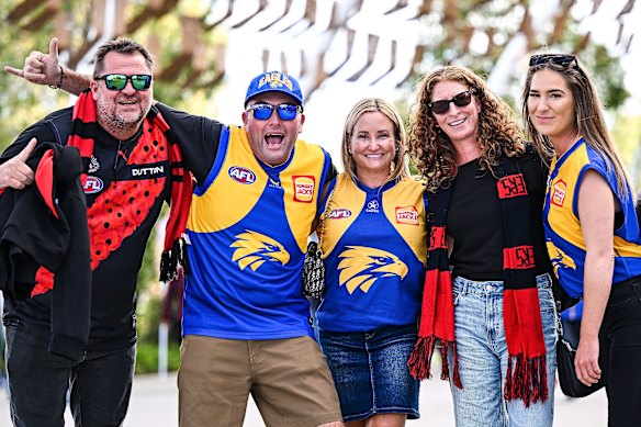 Fans of both clubs get in the mood.