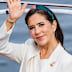 Queen Mary was seen with a few strands of grey hair poking through on September 14 in Copenhagen.