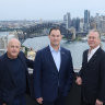 Left to right: ARCA deputy chair Chris Lucas; chief executive Wes Lambert; and chair Neil Perry.