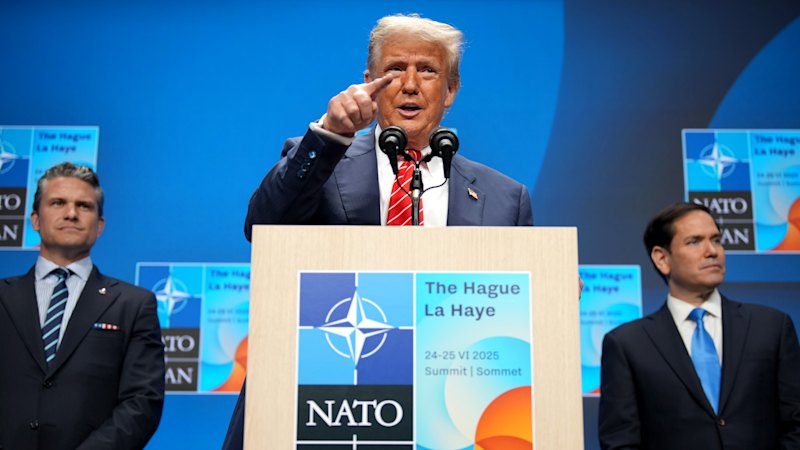 Trump reveals talks with Iran next week, claims win on NATO defence spending