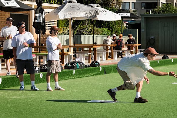 A younger crowd has made the Doubleview Bowling Club their local hangout spot.