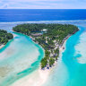 Aitutaki Lagoon Private Island Resort: walk from your room to a deserted white-sand beach surrounded by turquoise.