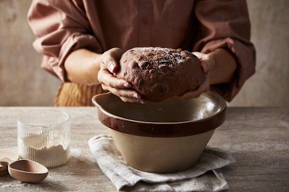 Place the dough in a lightly greased bowl and leave it to rise in a warm spot until doubled in size.