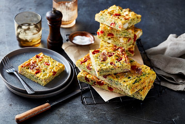 The options for adding your own creativity to zucchini slice are endless.