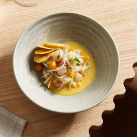 Kingfish ceviche. 