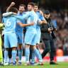 Late Rodri goal gives Manchester City 2-1 win over 10-man Arsenal