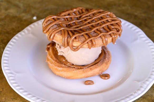 Churro ice cream sandwich.