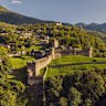 The Castello di Montebello, one of three fortresses in UNESCO-listed Ticino’s capital.