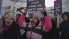The nursing strike is one of a series of job actions taking place across Britain.