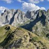 Hiking in the accursed mountains.