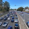 Traffic backed up on approach to the Bridge.