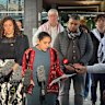 Justice for Palestine Magan-djin organisers after a court rejected their plans to march across the Story Bridge.