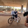 Transport Minister Rita Saffioti and Maylands MP Lisa Baker at the new Tonkin Highway bike pump track.