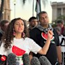 Justice for Palestine Magan-djin representatives including Remah Naji.