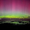 The aurora australis (southern lights) over Williamstown, Melbourne on Saturday.