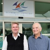 Glamorgan-Spring Bay Council general manager Greg Ingham and mayor Robert Young.