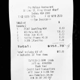 The bill for lunch.