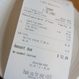 The bill from the Townsend restaurant in London.