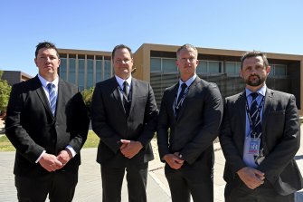 Detective Senior Constable Kurt Ford, Detective Senior Sergeant Cameron Blaine, Detective Senior Constable Drew Masterson and Detective Sergeant Jason Hutchinson who entered a locked house in Carnarvon to rescue Cleo Smith.