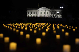 COVID looms large in Biden’s thinking: A nurses groups holds a candlelight vigil outside the White House to memorialise and honour all of the nurses who died from COVID-19. 