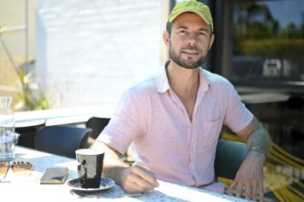 Fremantle man Paul Ryan enjoys a coffee before restrictions are expected to come into force in WA.