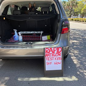 An individual has been spotted selling Rapid Antigen Tests from a parked car in Paddington. 