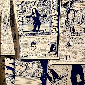 Sharp's drawing of another obsession, ukele-player Tiny Tim.