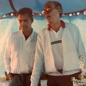 Yeldham with former AJC chairman Bob Charley.