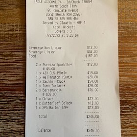 The Bill at North Bondi Fish.