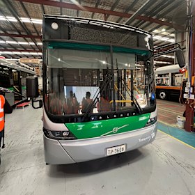 The last-ever diesel bus to be manufactured in WA - TP3608.