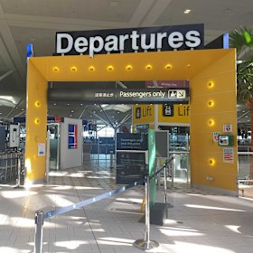 Brisbane Airport’s Insta-famous golden gateway.