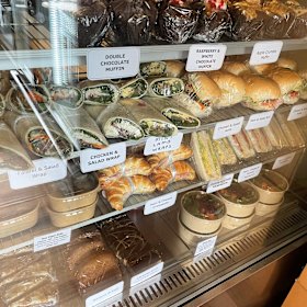 Ready-made wraps, salads, sandwiches and cakes are available to order.