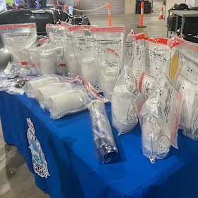 Millions of dollars worth of meth was seized.