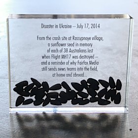 Paul McGeough's small reminder from the MH17 crash site in eastern Ukraine.