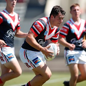 Zach Fittler playing for the Roosters Harold Matthews side in 2022.