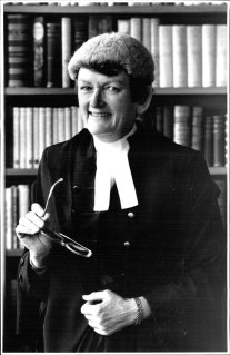 The first female justice of the NSW Supreme Court, Jane Mathews, in her chambers in 1992.