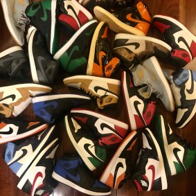 Perth sneaker customiser, Jason, has a 'decent' Air Jordan 1 collection.