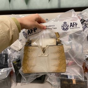 A Louis Vuitton handbag seized by the AFP.
