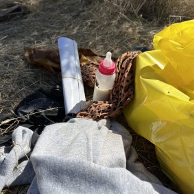 A baby bottle found at the scene of the Kondinin crash.