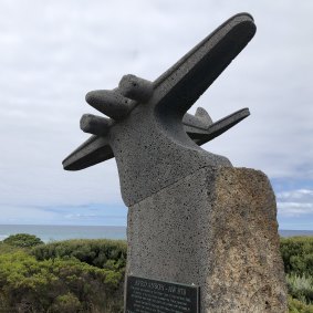 A memorial to the air crew that tried to land on Deen Maar in a storm in February 1944. 