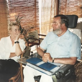 Caro Llewellyn and her father Richard in around 2000.