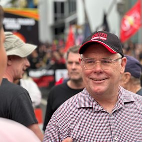 Senator Murray Watt joined Labor and union members at the Labour Day march in Brisbane.