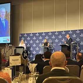 Treasurer Rita Saffioti and shadow treasurer Steve Martin at the Property Council’s pre-election economic debate.