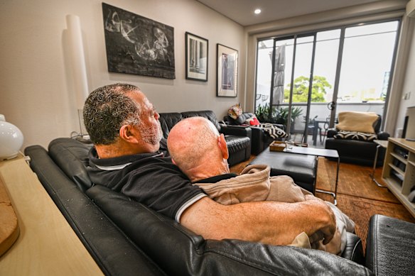 Peter Ryder (left) is the full-time carer for his husband, Jeff, who has Alzheimer’s.