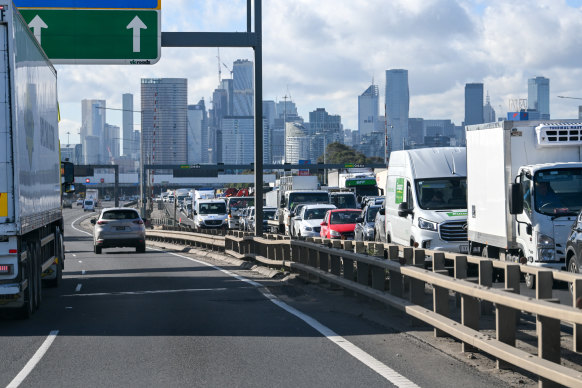 Truck exhaust pipes spew out fine particulate matter and nitrogen oxide.